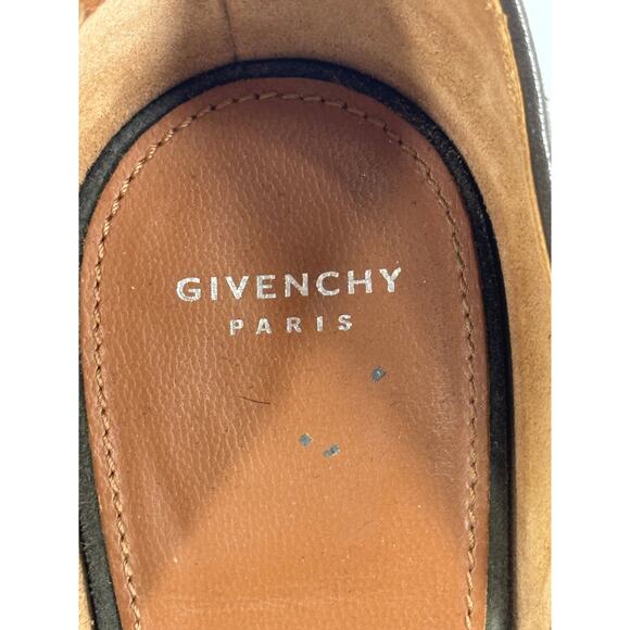 Givenchy Olive Green Shark Lock Suede Platform Heels - Picture 6 of 6